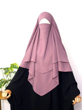 Dusty Mauve Two Layers Diamond Khimar