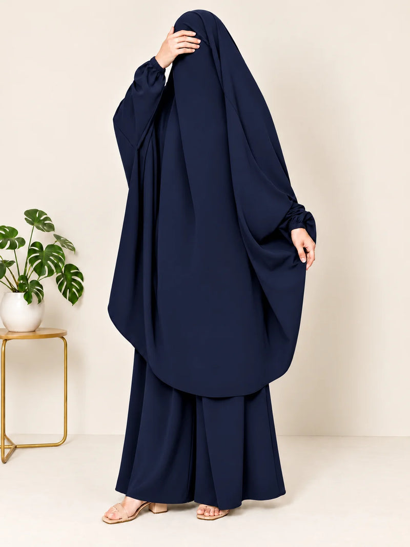 Navy Blue Two Pc Jilbab With Pant
