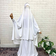 White Butterfly Two Pc Jilbab Set