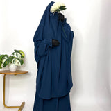 Two Pc Jilbab With Flower Sleeves