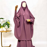 Dusty Mauve Two Pc Jilbab With Skirt