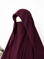 Maroon Flap Round Khimar