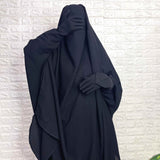 Black Two Pc Jilbab With Skirt
