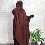 Brown Two Pc Jilbab With Broad Pant