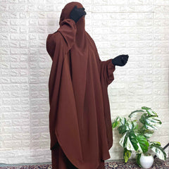 Brown Two Pc Jilbab With Broad Pant