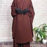 Brown Two Pc Jilbab With Broad Pant