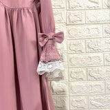 Pastel Pink Princess Frill Abaya