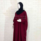 Maroon Kaftan Abaya Or Khimar Set