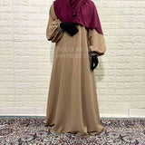 A-line abaya with baggy sleeves
