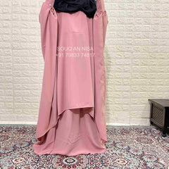 Pastel Pink Butterfly Abaya