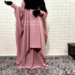 Pastel Pink Butterfly Abaya