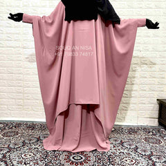 Pastel Pink Butterfly Abaya