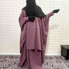 Dusty Mauve Butterfly Abaya