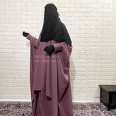 Dusty Mauve Butterfly Abaya