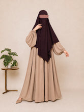 Contrast Abaya Khimar Set