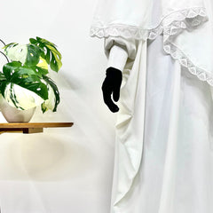 White Kaftan Abaya Khimar Set