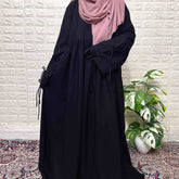 Black Tie Strings Abaya