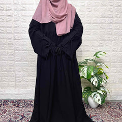 Black Tie Strings Abaya