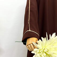 Broad Sleeves Abaya with contrast piping