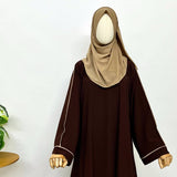 Broad Sleeves Abaya with contrast piping