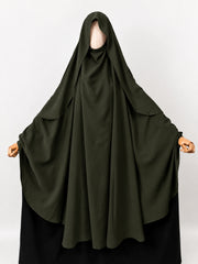 Olive Awrah Khimar With Flap