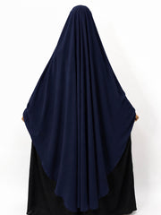 Navy Blue Awrah Khimar With Flap