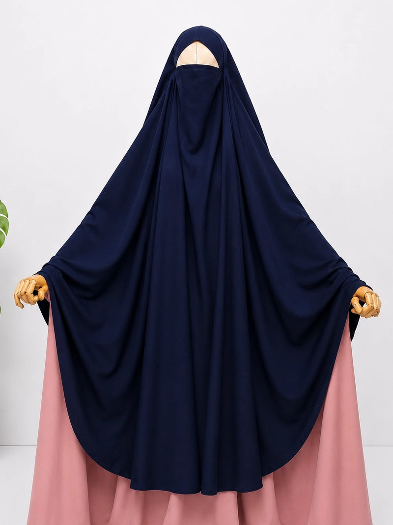 Navy Blue Awrah Khimar