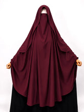 Maroon Awrah Khimar With Flap