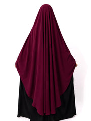 Maroon Awrah Khimar With Flap