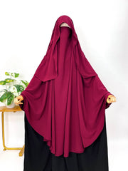 Maroon Awrah Khimar With Flap