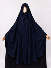 Navy Blue Awrah Khimar With Flap