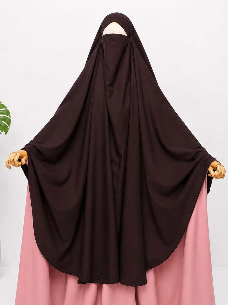 Brown Awrah Khimar