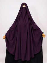 Plum Awrah Khimar With Flap
