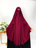 Maroon Awrah Khimar With Flap