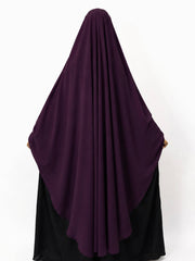 Plum Awrah Khimar With Flap