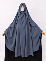 Gray Awrah Khimar With Flap