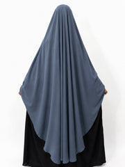 Gray Awrah Khimar With Flap