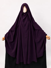 Plum Awrah Khimar With Flap