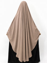 Beige Awrah Khimar With Flap