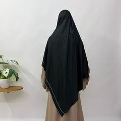 Hijab with crochet border