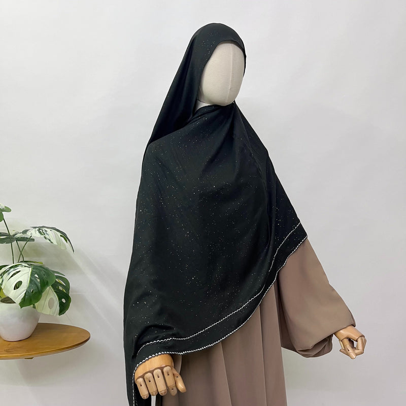 Hijab with crochet border