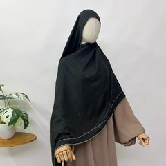 Hijab with crochet border