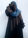 Basic Abaya With Flower Sleeves
