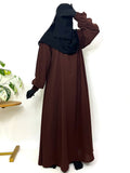 Basic Abaya With Elastic Sleeves