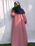 Basic Abaya With Flower Sleeves