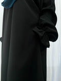 Basic Abaya With Flower Sleeves