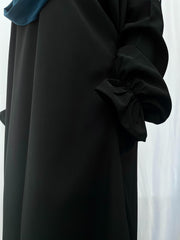 Basic Abaya With Flower Sleeves