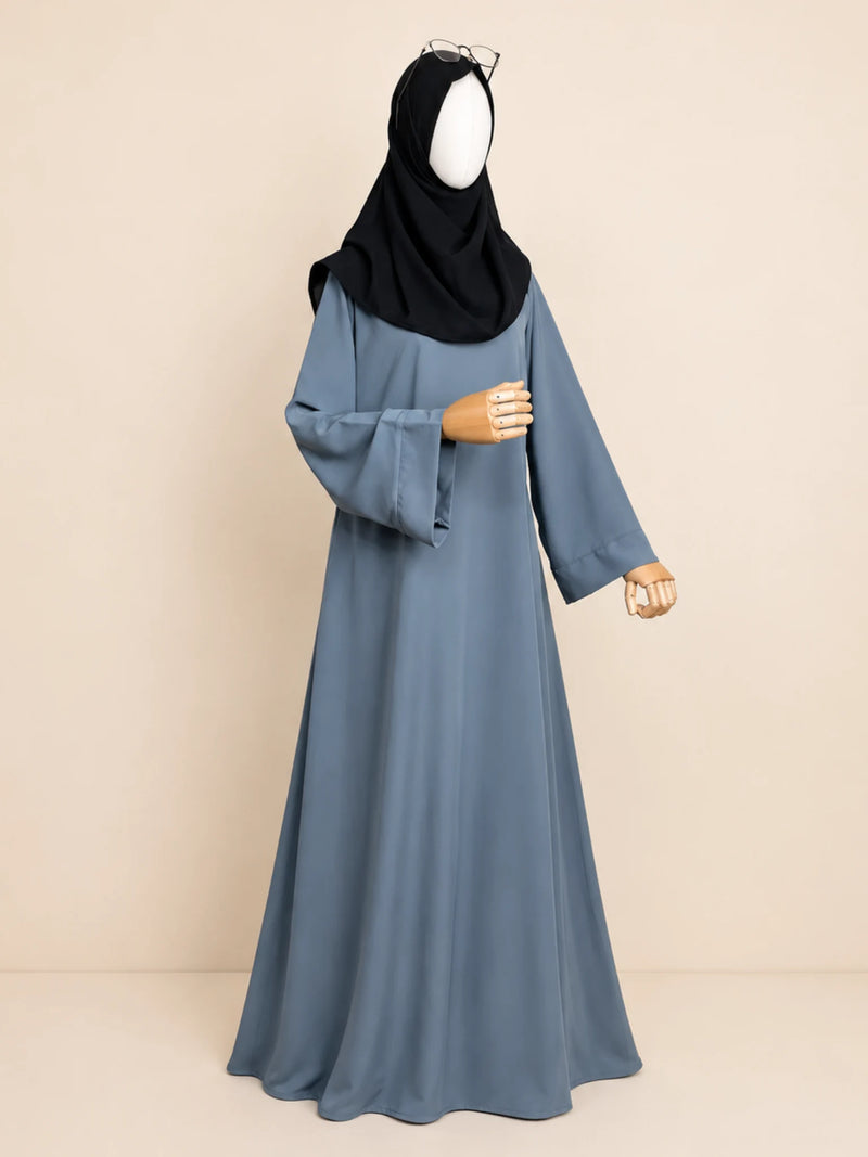 Basic abaya with plain sleeves