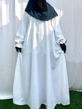 Basic Abaya With Flower Sleeves