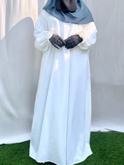 Basic Abaya With Flower Sleeves